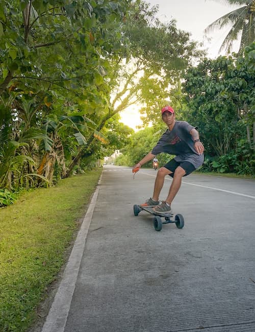 Electric skateboard tour at sunset in General Luna, Siargao